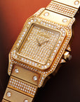 Cartier - Cartier Yellow Gold Santos Carree Diamond - The Keystone Watches