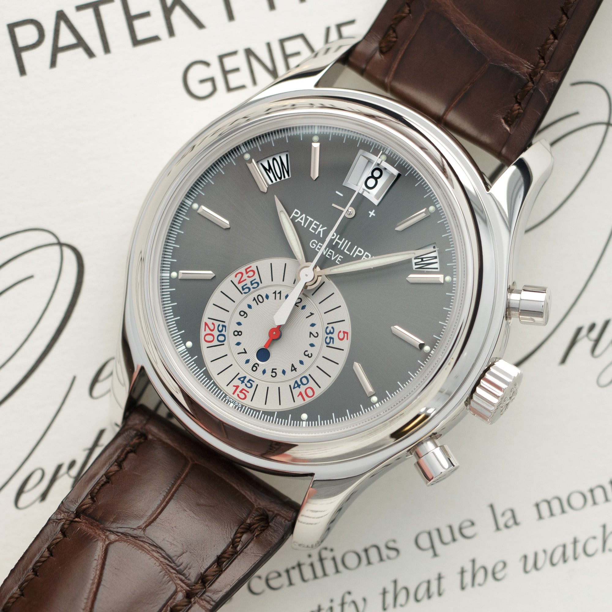 Patek Philippe - Patek Philippe Platinum Annual Calendar Chronograph Watch, Ref. 5960 - The Keystone Watches