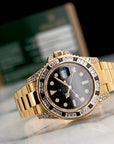 Rolex Yellow Gold GMT-Master II Sapphire Diamond Watch Ref. 116758