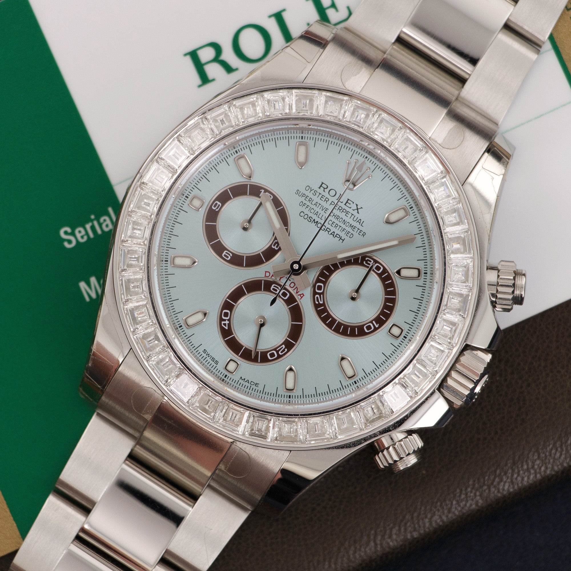 Rolex - Rolex Platinum Cosmograph Daytona Diamond Watch Ref. 116576 - The Keystone Watches