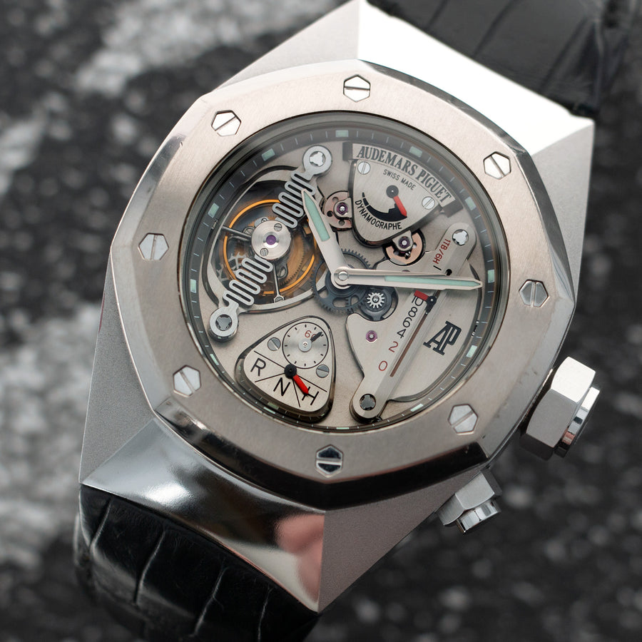 Audemars Piguet Concept 25980AI.O.0003SU.01 Alacrite  Excellent Overall Condition, No Notable Signs of Wear Unisex Alacrite Skeletonized with Tourbillon 44mm Manual Early 2000s Original Audemars Piguet Strap Handmade Leather Travel Pouch 
