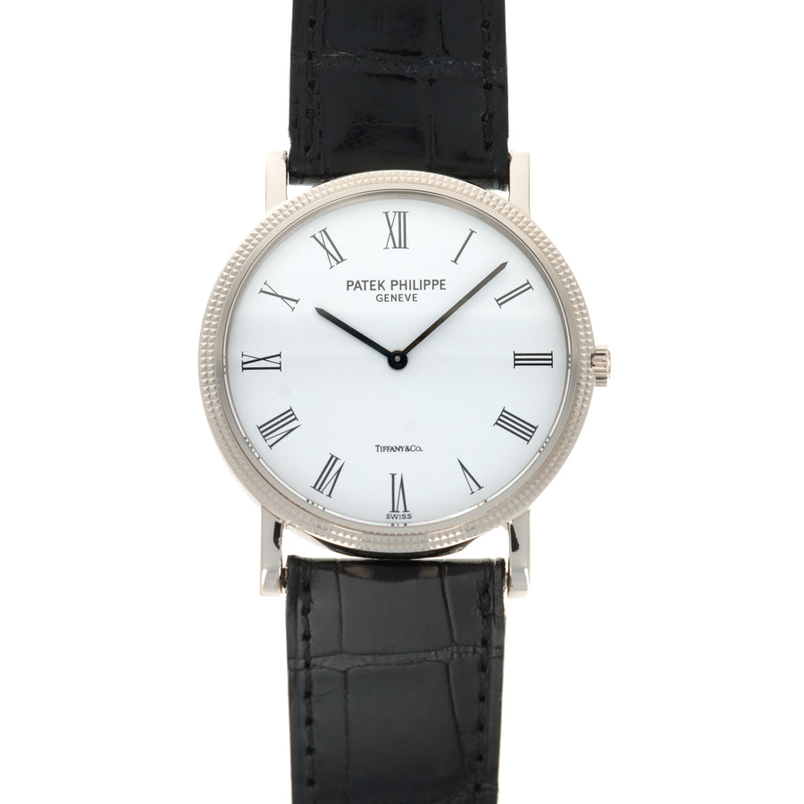 Patek Philippe White Gold Calatrava Watch, Ref. 3520 Retailed by Tiffany & Co.