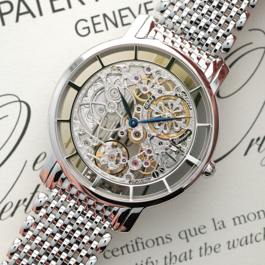 Patek Philippe White Gold Skeletonized Ultra-Thin Watch Ref. 5180/1G