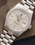 Rolex Platinum Day-Date Diamond Watch Ref. 18046