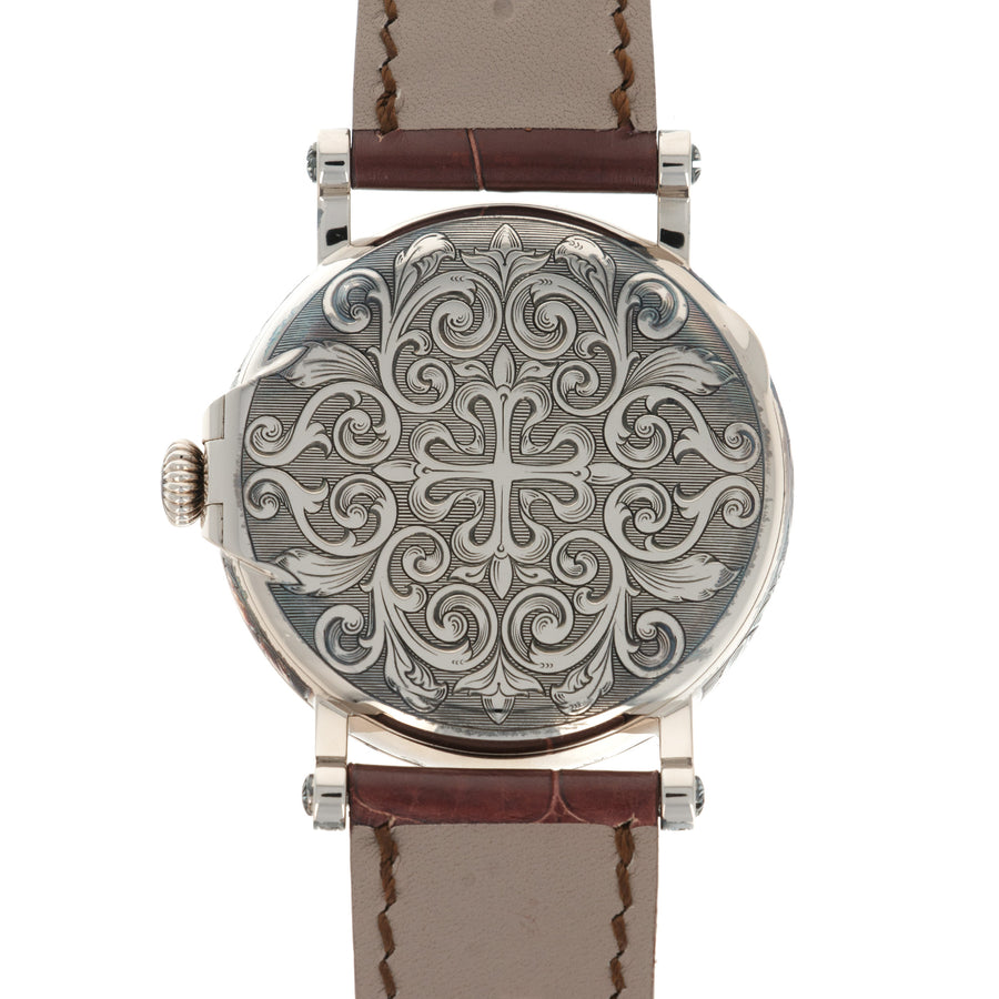 Patek Philippe White Gold Perpetual Hand-Engraved Watch Ref. 5160