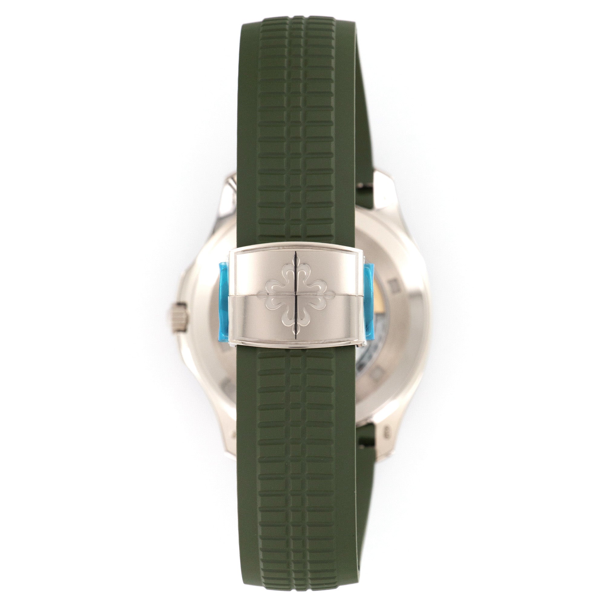 Patek Philippe - Patek Philippe White Gold Aquanaut Green Watch Ref. 5168 - The Keystone Watches