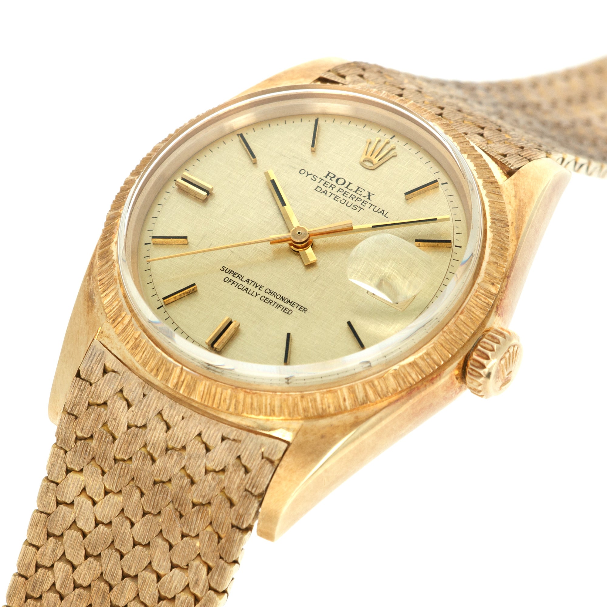 Rolex - Rolex Yellow Gold Datejust Ref. 1607 with Unusual Bracelet - The Keystone Watches