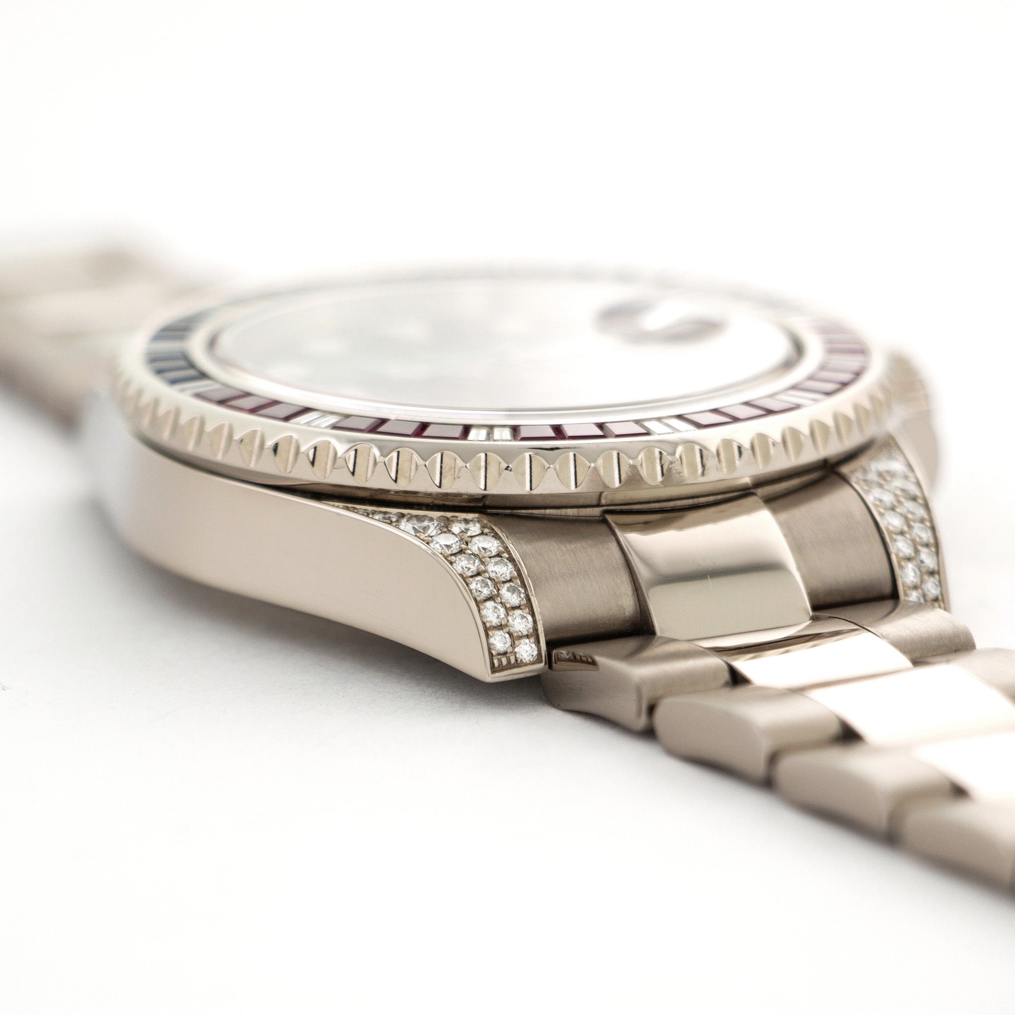 Rolex - Rolex White Gold GMT-Master II Sapphire Ruby Diamond Watch Ref. 116759 - The Keystone Watches