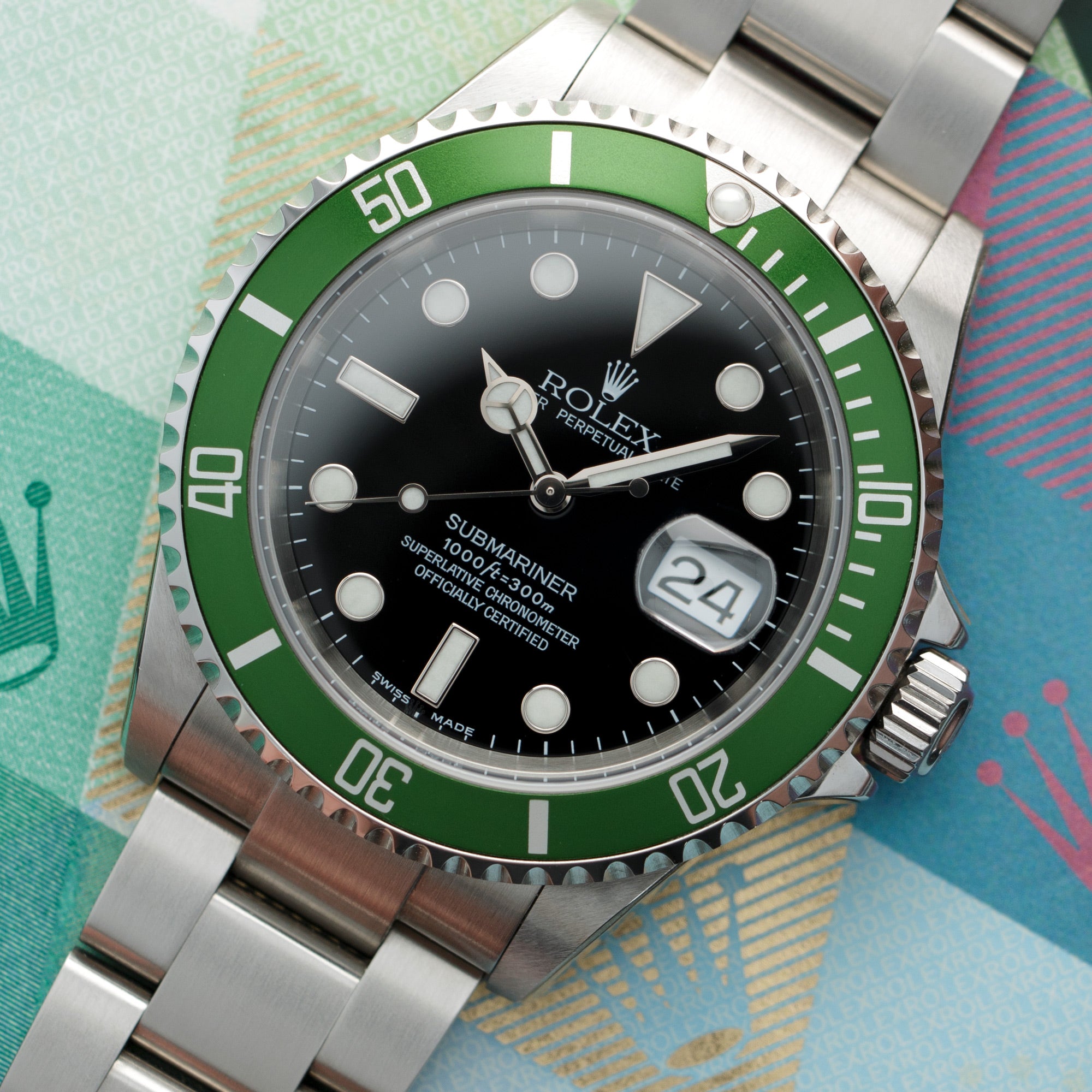 Rolex - Rolex Anniversary Flat Four Submariner Ref. 16610, with Original Box and Papers New Old Stock - The Keystone Watches