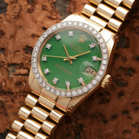 Rolex Midsize Datejust Ref. 6828 with Green Stella Dial