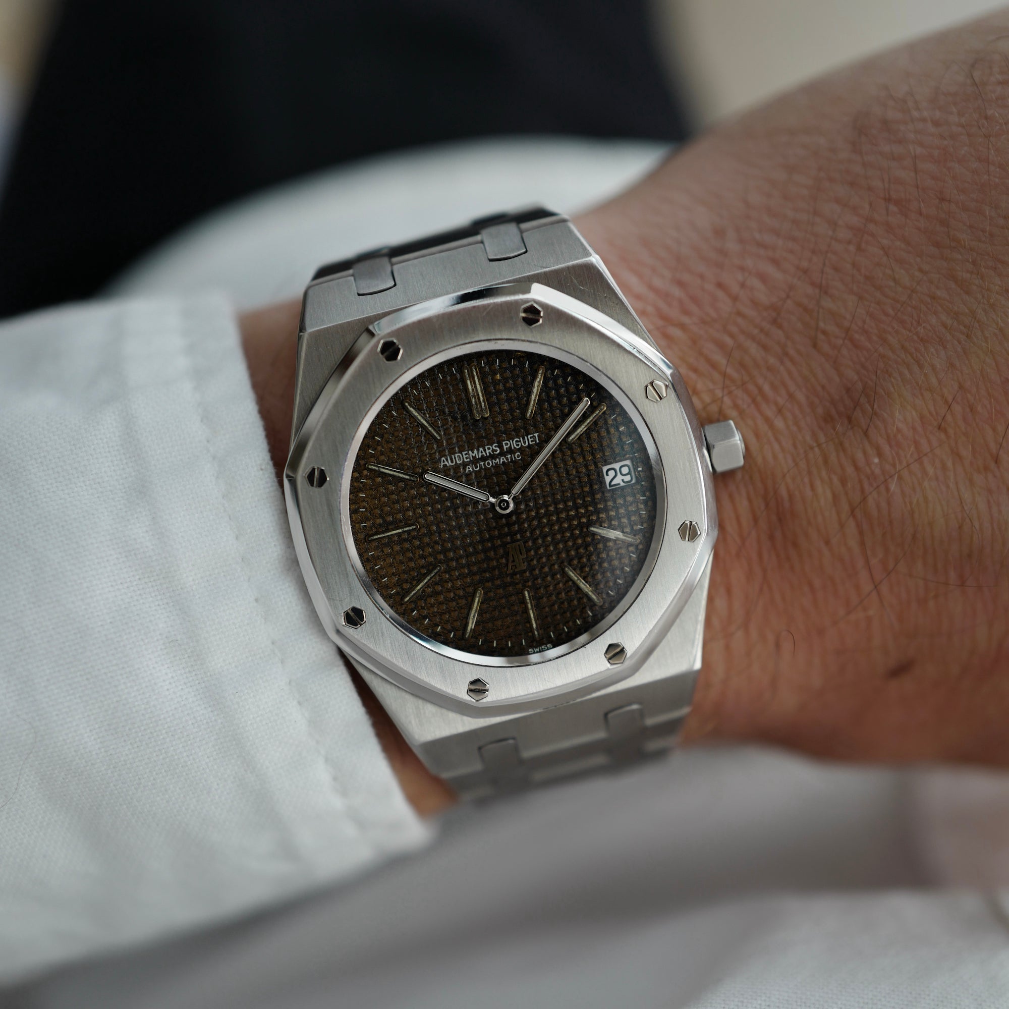 Audemars Piguet - Audemars Piguet Steel Royal Oak Ref. 5402 with Tropical Dial, with Box and Papers - The Keystone Watches