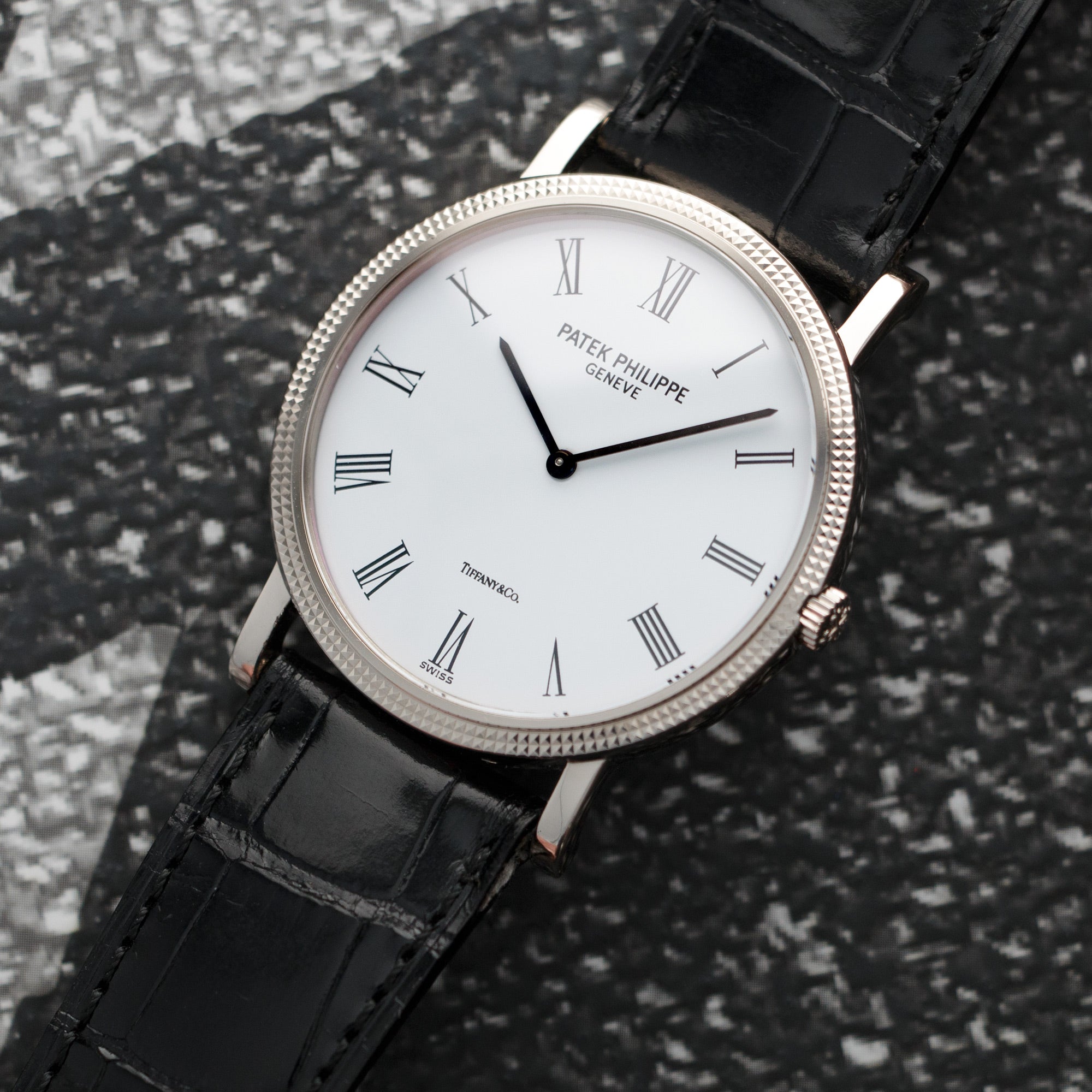 Patek Philippe - Patek Philippe White Gold Calatrava Watch, Ref. 3520 Retailed by Tiffany & Co. - The Keystone Watches