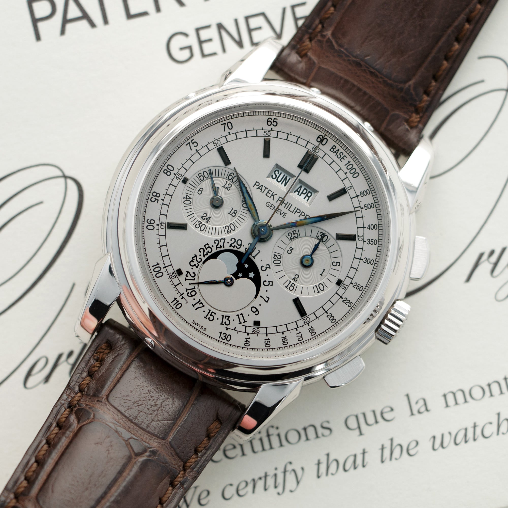 Patek Philippe - Patek Philippe White Gold Perpetual Calendar Chrono Watch Ref. 5970 - The Keystone Watches