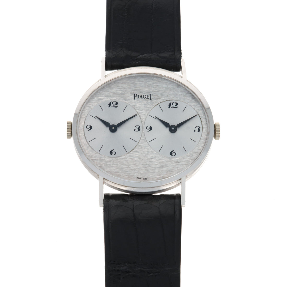 Piaget White Gold Dual Time Watch