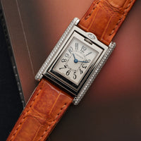 Cartier White Gold Tank Basculante Diamond Watch