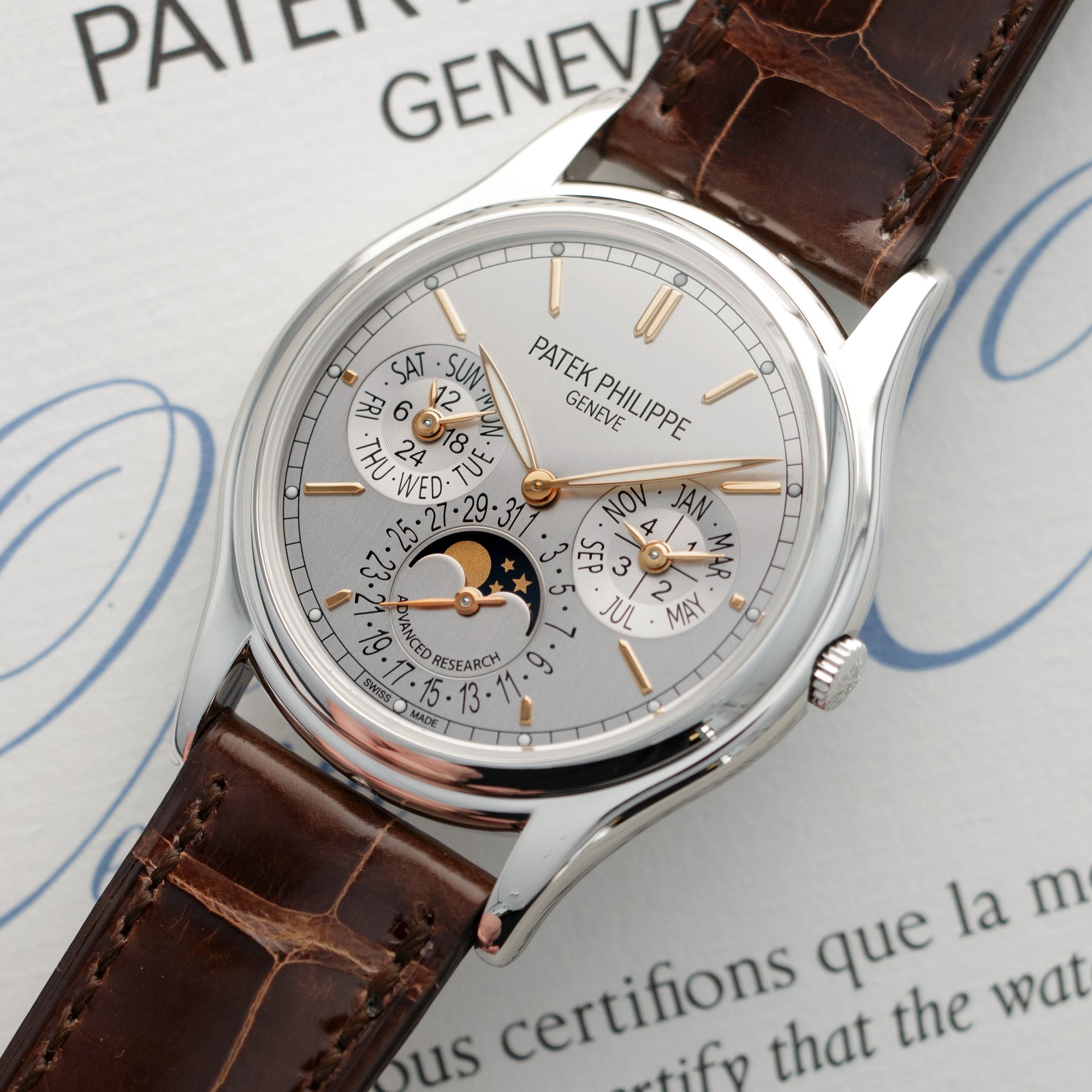 Patek Philippe - Patek Philippe Platinum Perpetual Calendar Advanced Research Watch Ref. 5550 - The Keystone Watches