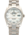 Rolex - Rolex White Gold Day-Date Ref. 118239 with Mother of Pearl and Diamond Dial - The Keystone Watches