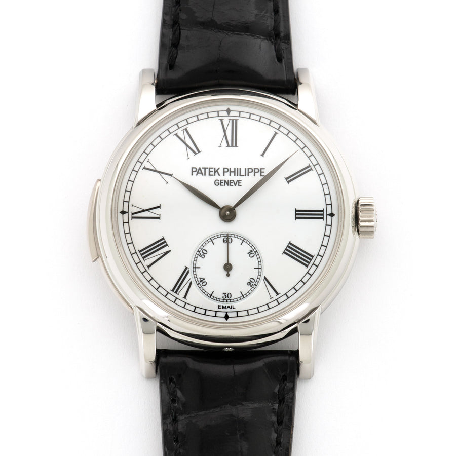 Patek Philippe Platinum Enamel Dial Minute Repeater Watch Ref. 5078