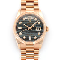 Rolex Rose Gold Day-Date Everose Ferrite Diamond Watch Ref. 118235