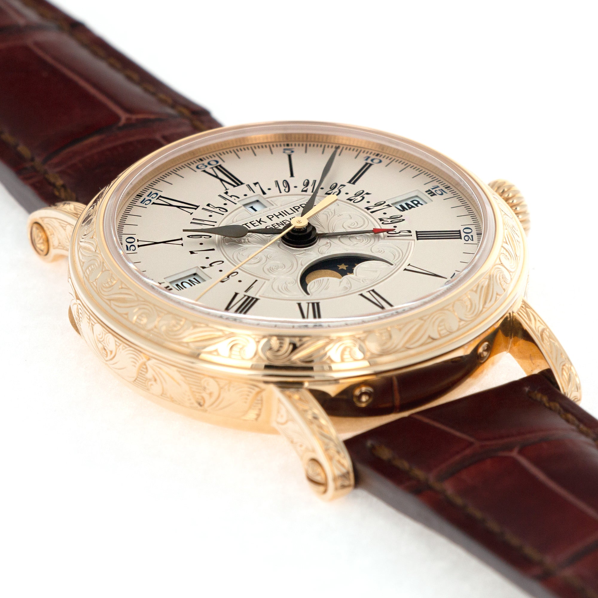 Patek Philippe - Patek Philippe Yellow Gold Perpetual Hand-Engraved Watch Ref. 5160 - The Keystone Watches