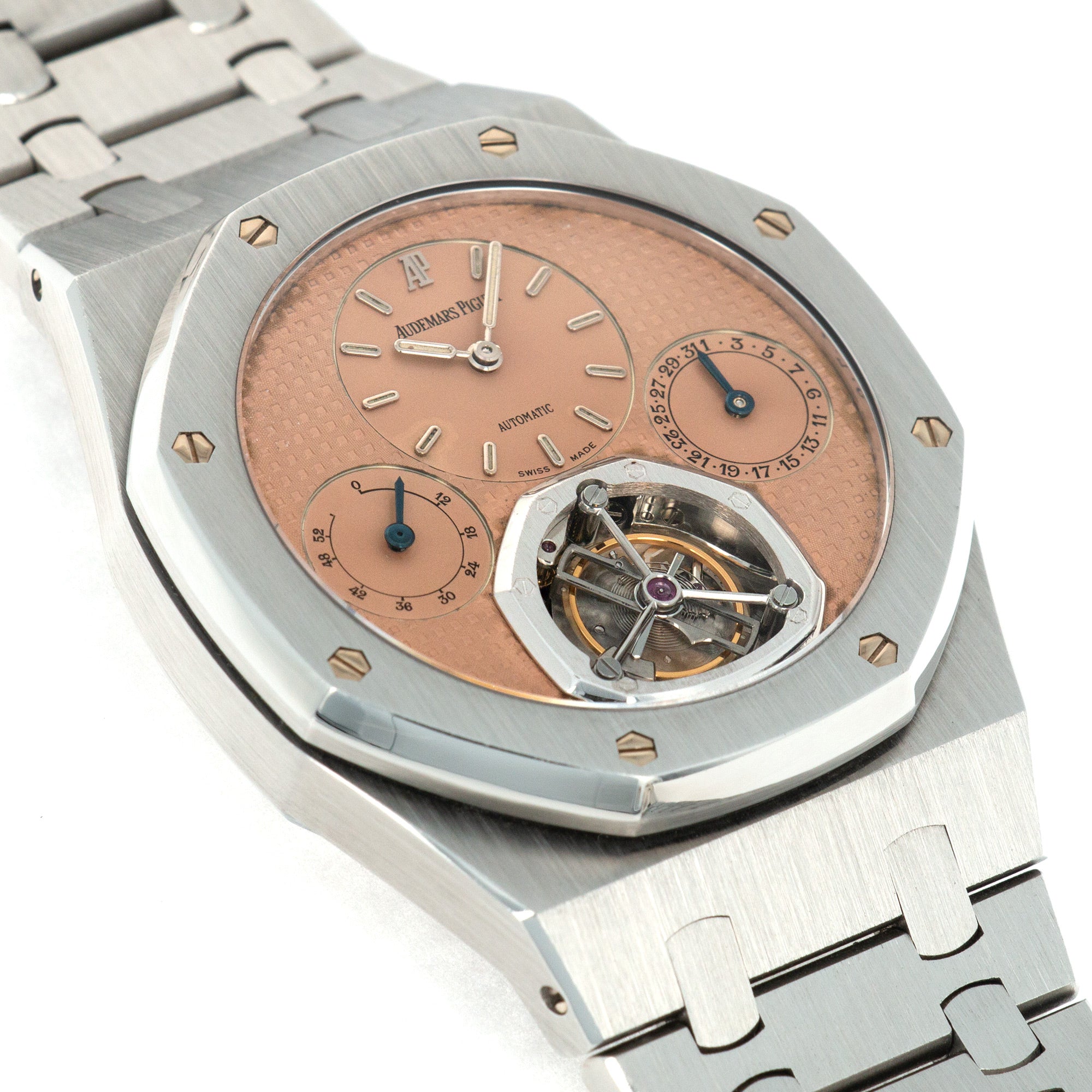 Audemars Piguet - Audemars Piguet Royal Oak Tourbillon Salmon Dial Watch Ref. 25831 - The Keystone Watches