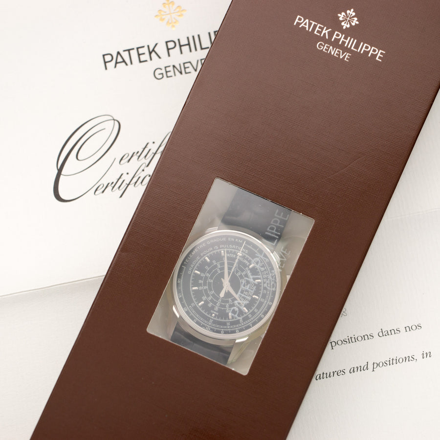 Patek Philippe Platinum Chronograph 175th Anniversary Watch Ref. 5975 in Double Sealed Condition