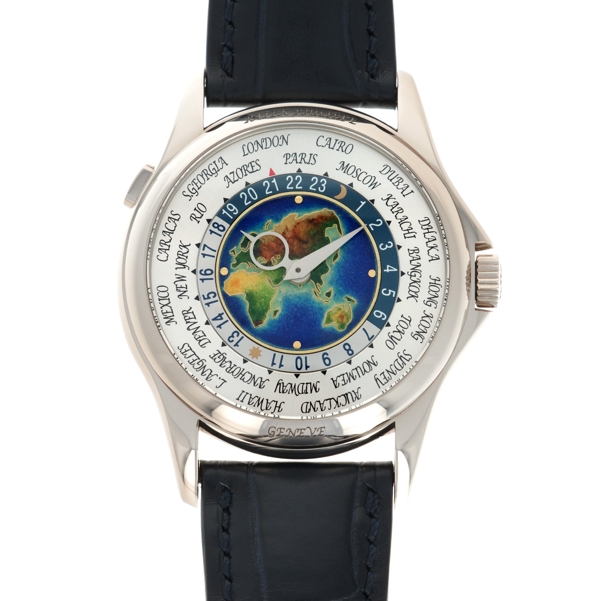 Patek Philippe - Patek Philippe White Gold World Time Cloisonne Watch Ref. 5131 - The Keystone Watches