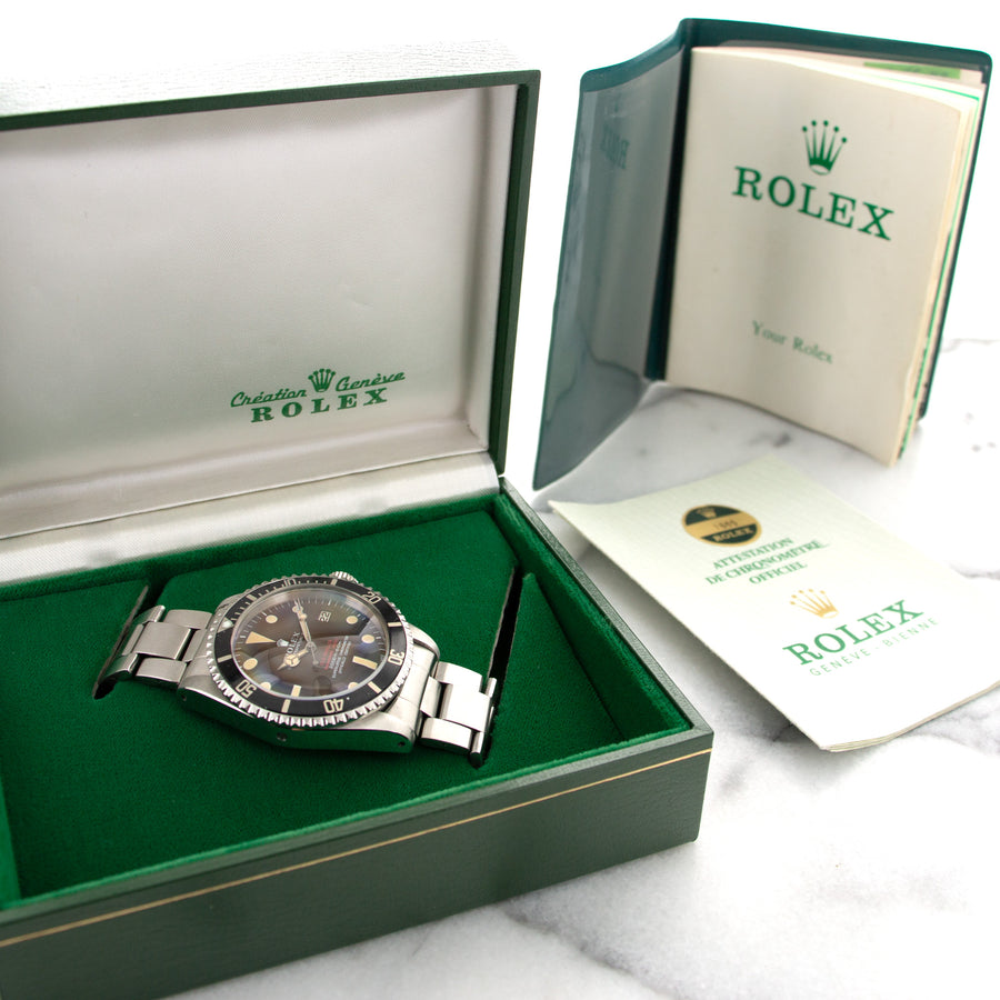 Rolex Sea-Dweller Tropical Watch Ref. 1665, with Original Box and Papers, Crica 1972
