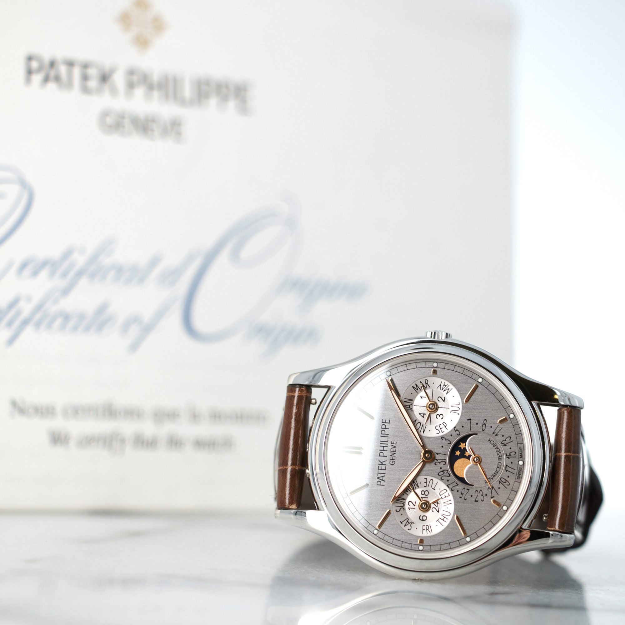 Patek Philippe - Patek Philippe Platinum Perpetual Calendar Advanced Research Watch Ref. 5550 - The Keystone Watches