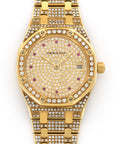 Audemars Piguet - Audemars Piguet Yellow Gold Royal Oak Diamond Watch - The Keystone Watches