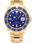 Rolex - Rolex Yellow Gold Submariner Lapis Lazuli Watch Ref. 16618 - The Keystone Watches