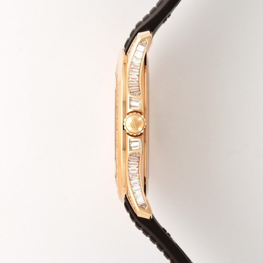 Patek Philippe Rose Gold Aquanaut Diamond Watch Ref. 5167/300R