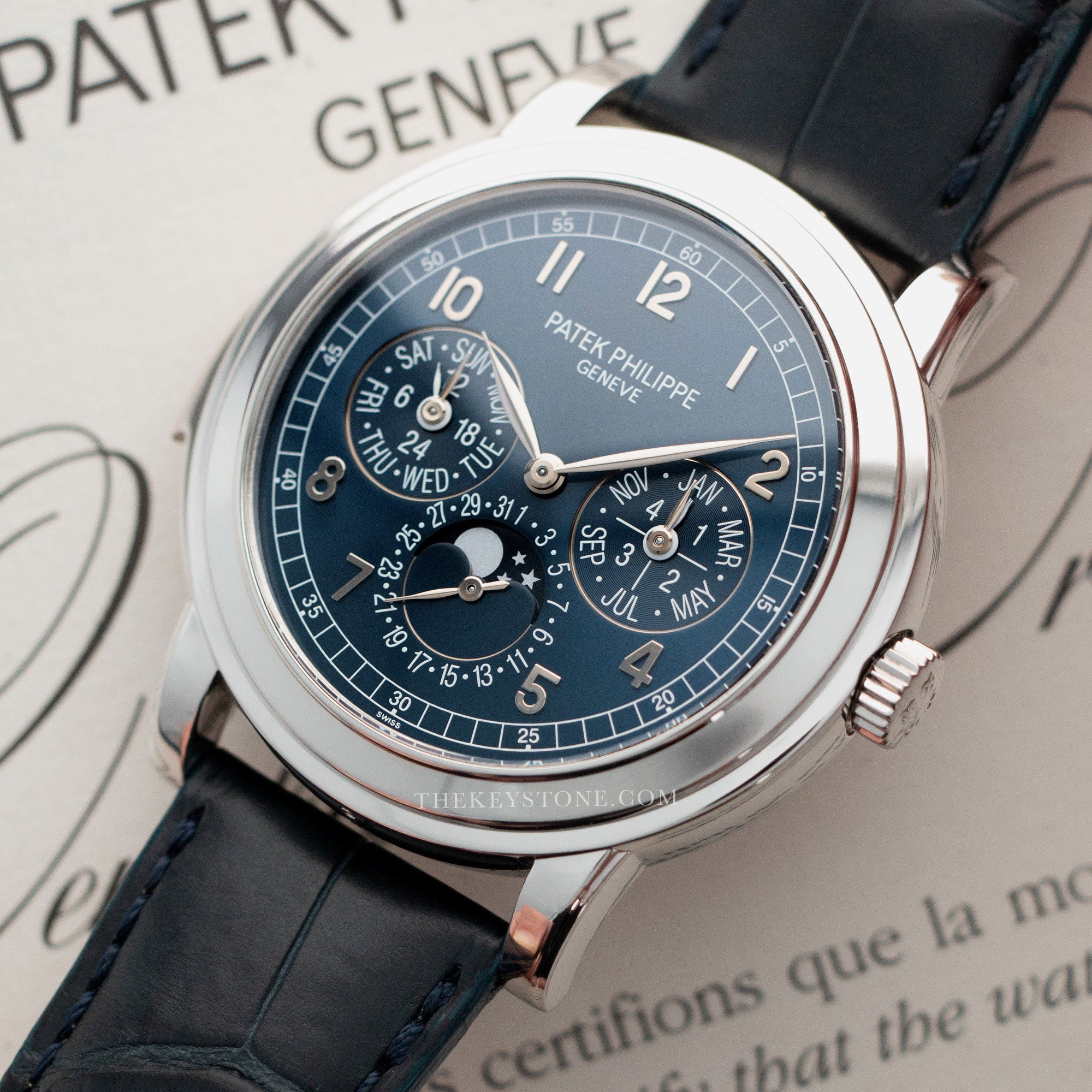 Patek Philippe - Patek Philippe Platinum Perpetual Calendar Minute Repeater Watch Ref. 5074, One of Only Two Known - The Keystone Watches