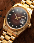 Rolex - Rolex Yellow Gold Day-Date Ref. 16078 with Red Vignette Dial - The Keystone Watches