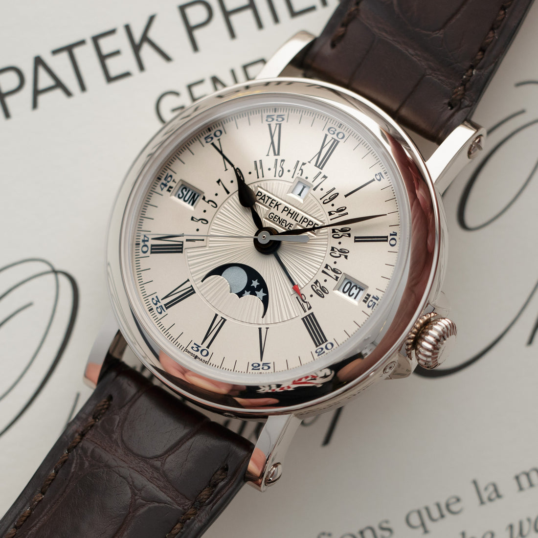 Patek Philippe White Gold Perpetual Calendar Retrograde Watch Ref. 5159