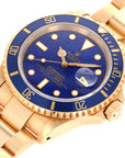 Rolex - Rolex Yellow Gold Submariner Lapis Lazuli Watch Ref. 16618 - The Keystone Watches