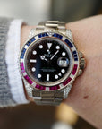 Rolex - Rolex White Gold GMT-Master II Sapphire Ruby Diamond Watch Ref. 116759 - The Keystone Watches