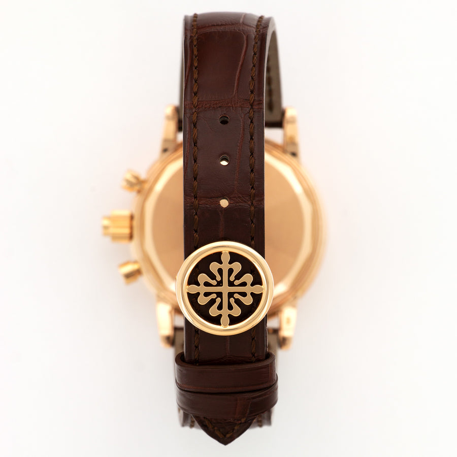 Patek Philippe Rose Gold Perpetual Calendar Split Seconds Watch Ref. 5004