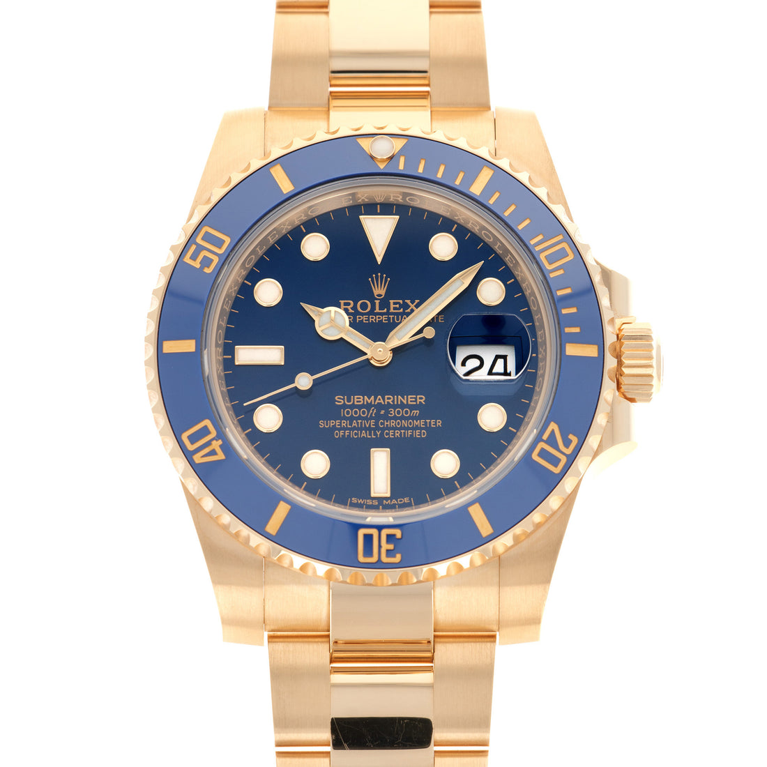Rolex Yellow Gold Submariner Ceramic Watch Ref. 116618