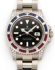 Rolex - Rolex White Gold GMT-Master II Sapphire Ruby Diamond Watch Ref. 116759 - The Keystone Watches