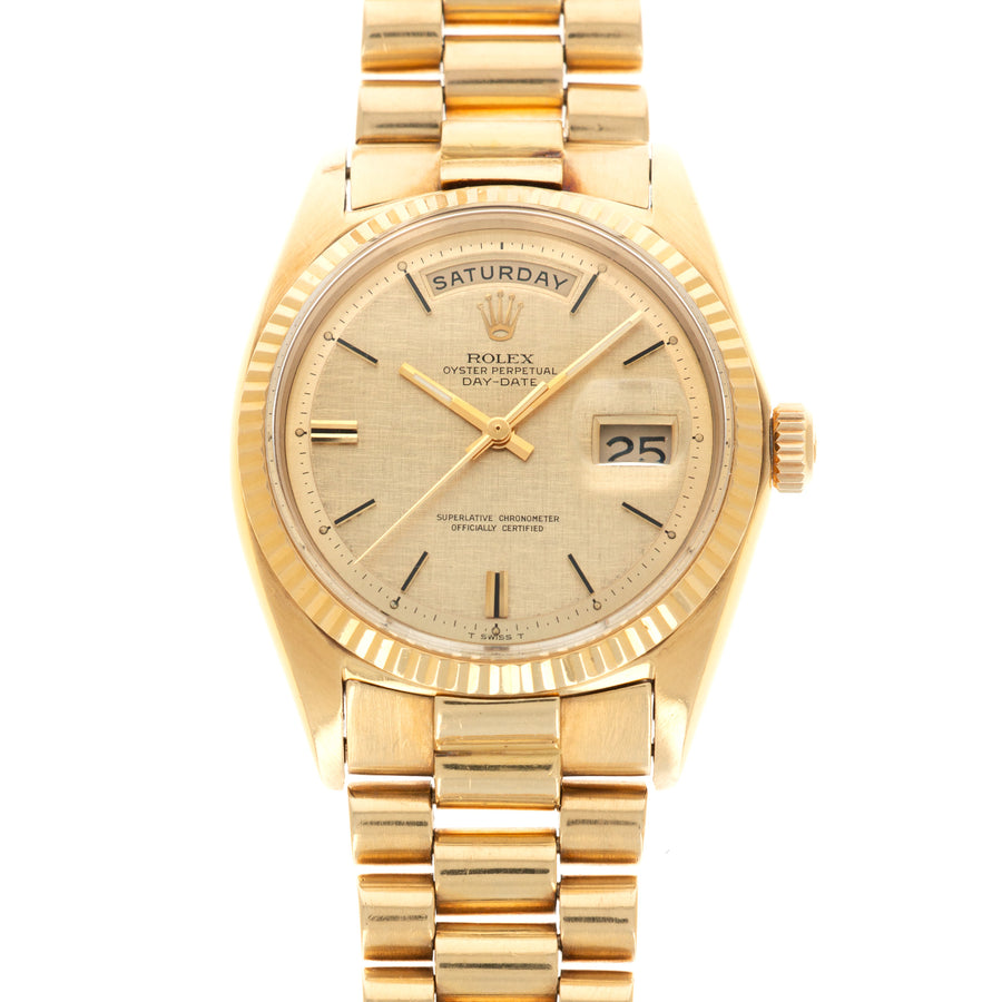 Rolex Yellow Gold Day-Date Ref. 1803 with Linen Dial