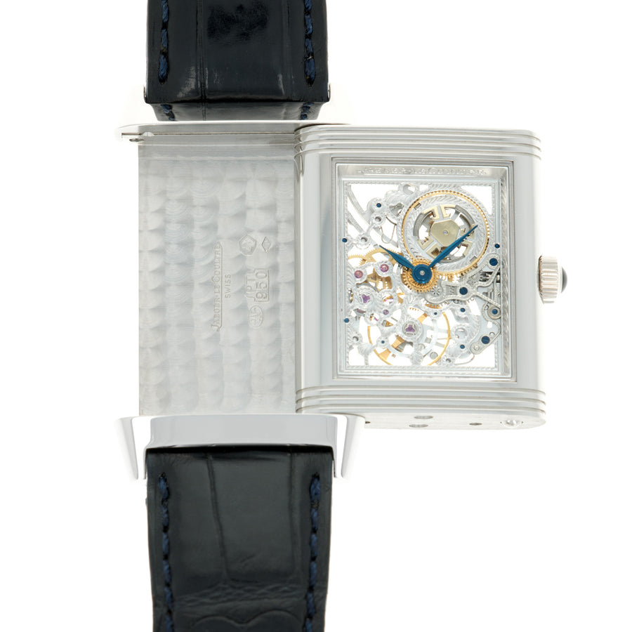 Jaeger Lecoultre Platinum Reverso Number One Skeletonized Watch