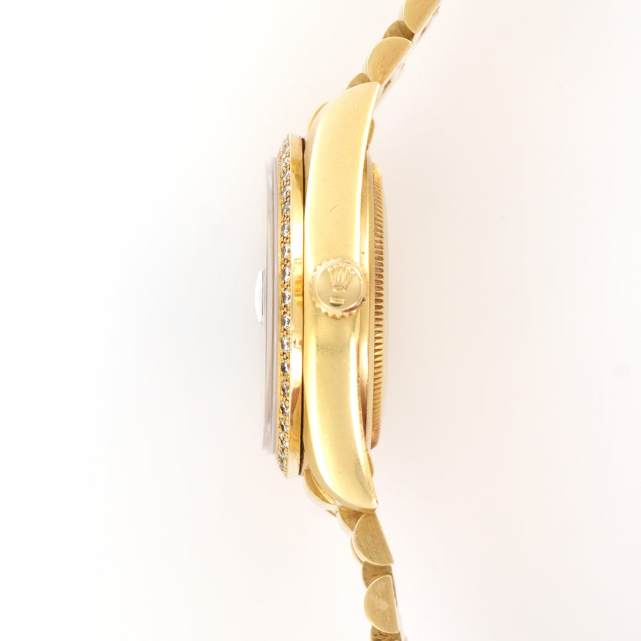 Rolex Yellow Gold Day-Date Blue Vignette Diamond Watch Ref. 18048