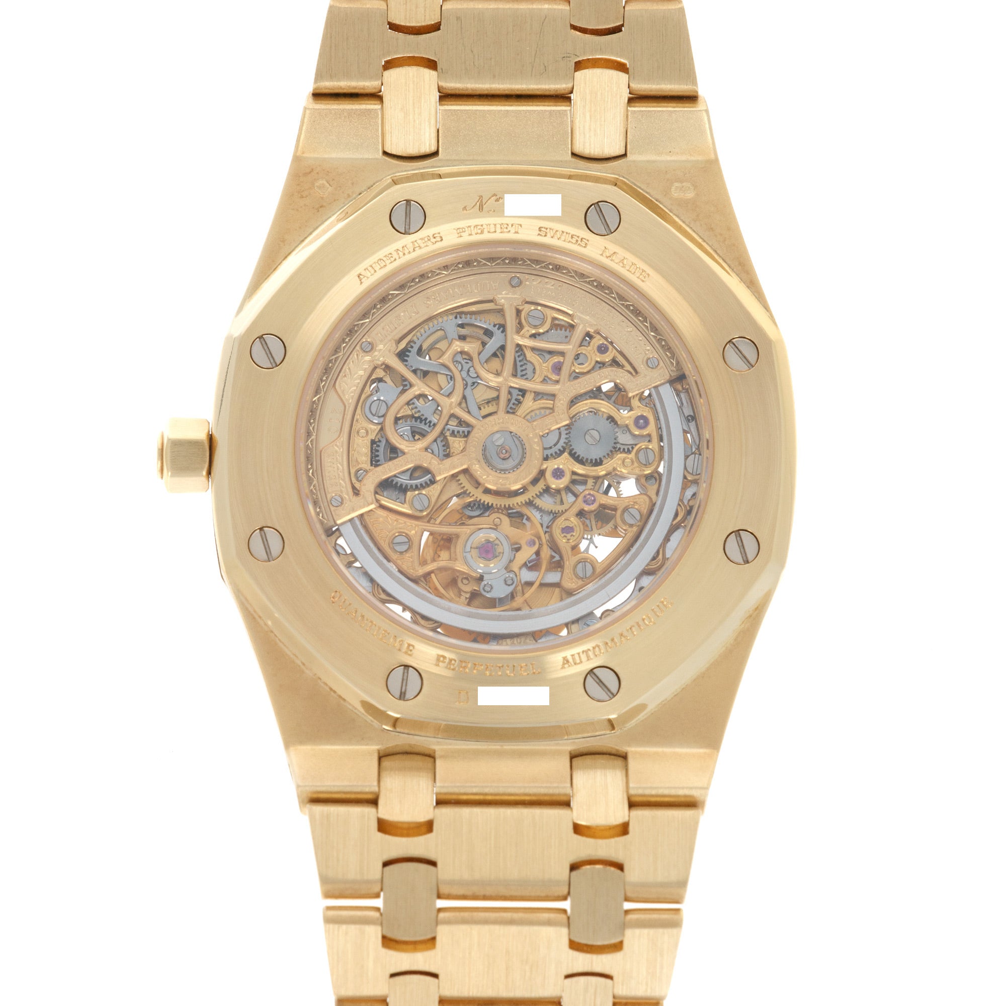 Audemars Piguet - Audemars Piguet Yellow Gold Royal Oak Perpetual Calendar Skeleton Watch - The Keystone Watches