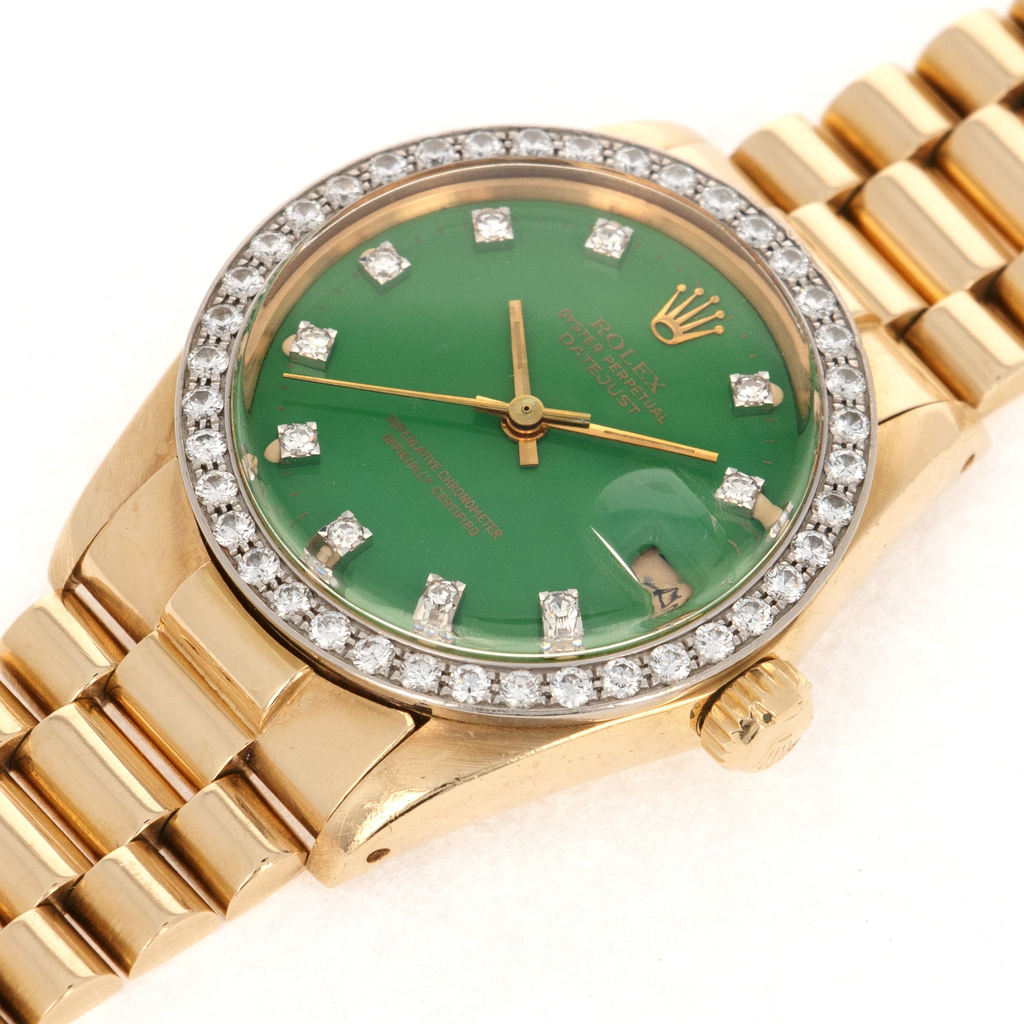 Rolex - Rolex Midsize Datejust Ref. 6828 with Green Stella Dial - The Keystone Watches