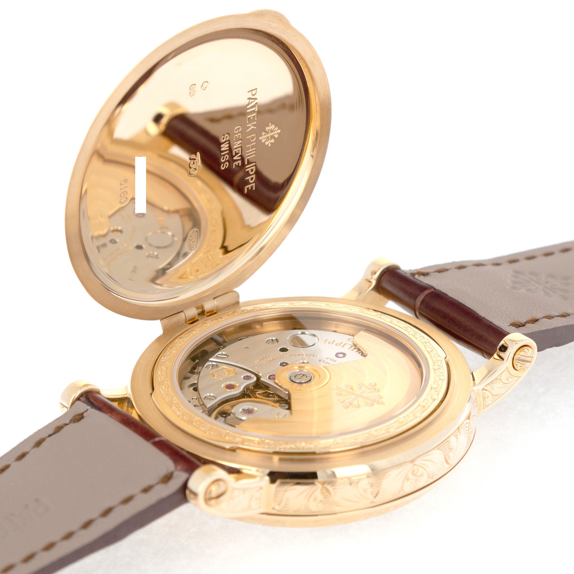 Patek Philippe - Patek Philippe Yellow Gold Perpetual Hand-Engraved Watch Ref. 5160 - The Keystone Watches