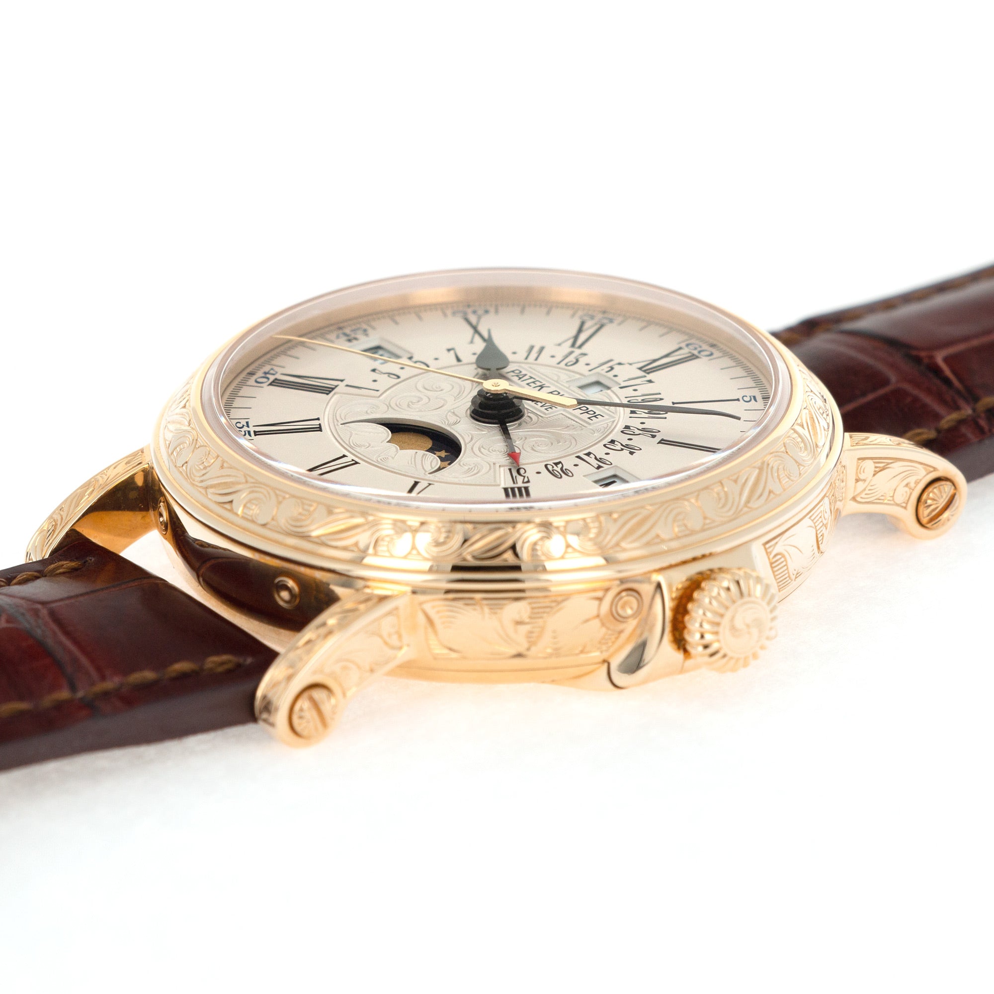 Patek Philippe - Patek Philippe Yellow Gold Perpetual Hand-Engraved Watch Ref. 5160 - The Keystone Watches