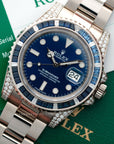 Rolex - Rolex White Gold Submariner Diamond Sapphire Watch Ref. 116659 - The Keystone Watches