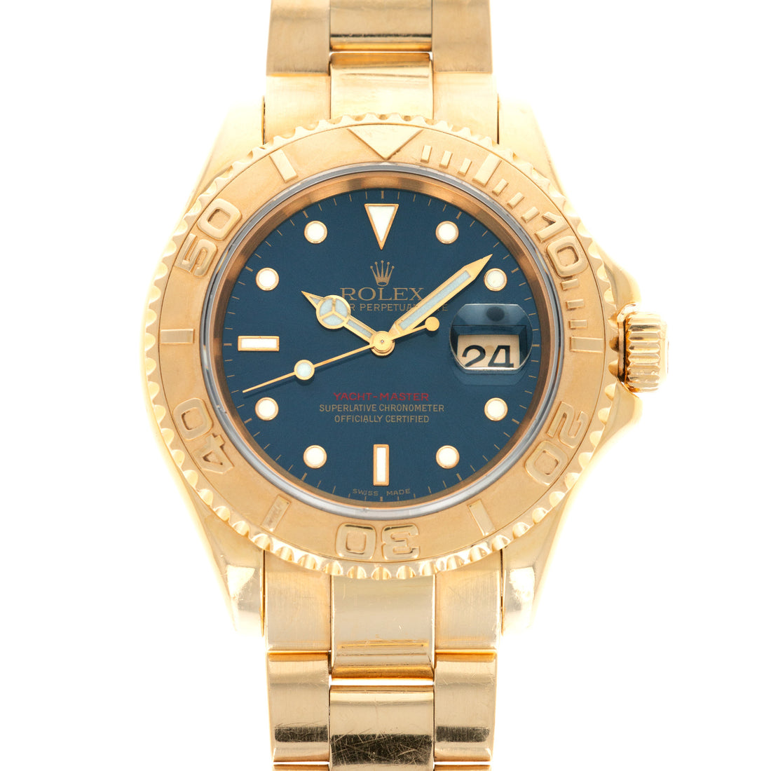 Rolex Yellow Gold Yacht-Master Ref. 16628 with Blue Dial