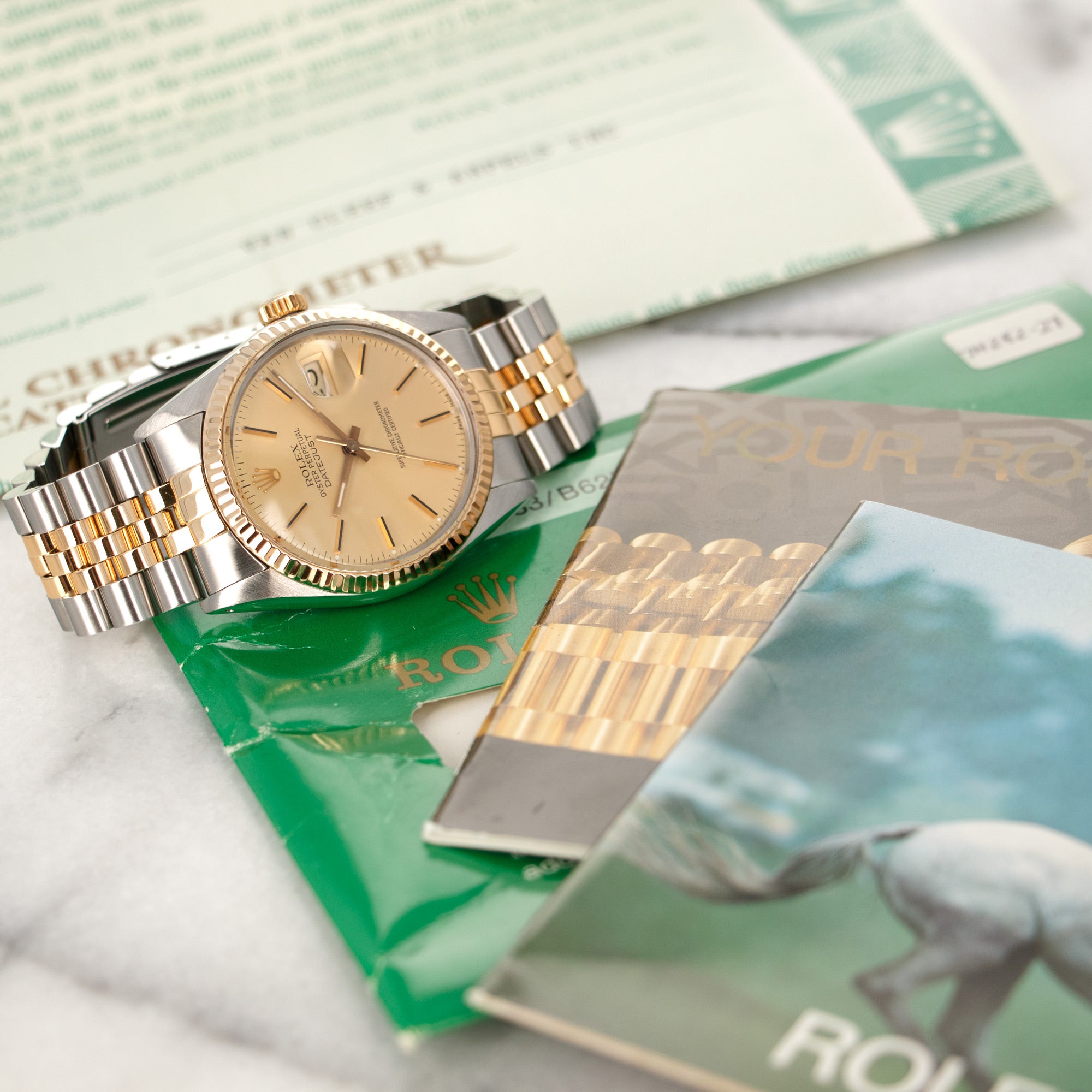 Rolex Two-Tone Datejust Watch Ref. 16013, Retailed by Van Cleef &amp; Arpels